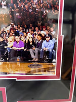 Load image into Gallery viewer, LeBron James Autographed Framed Photo with Replica NBA Finals Tickets
