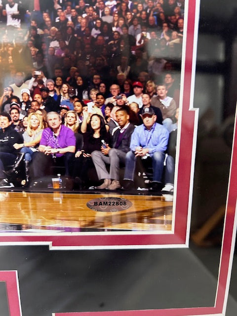 LeBron James Autographed Framed Photo with Replica NBA Finals Tickets