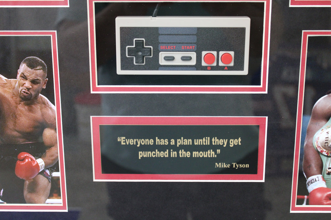 Mike Tyson Punch Out with Nintendo Controler - Autographed Framed Photo