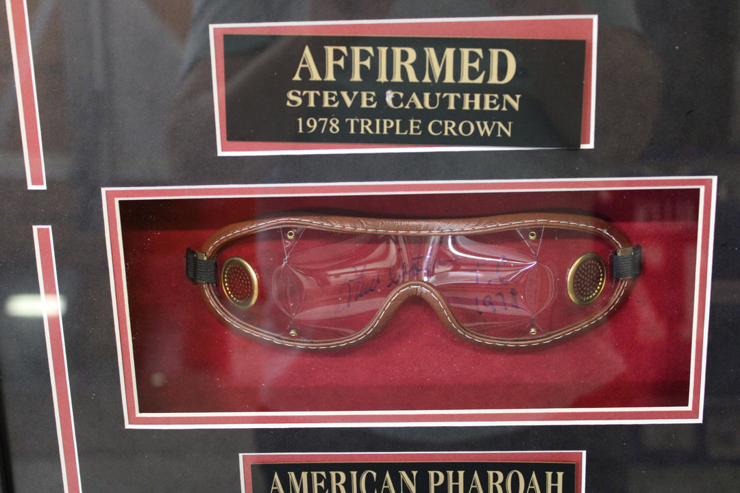 Five Triple Crown Winners Autographed Framed Shadowbox