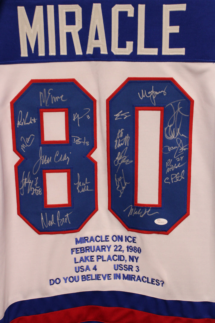 Team USA Hockey - Multi-Autographed Framed Jersey