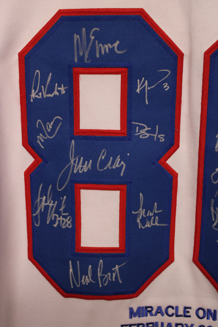 Team USA Hockey - Multi-Autographed Framed Jersey