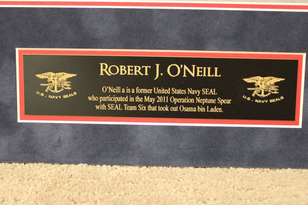 Robert J. O'Neill - Seal Team  Six - Autographed Framed Flag - SOLD!