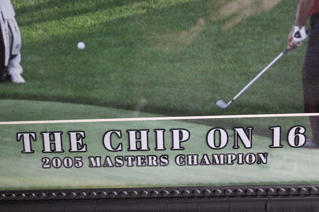 Tiger Woods - 2005 Masters - Tiger's Chip on 16 - Framed Video