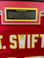 Load image into Gallery viewer, Taylor Swift – Kansas City Chiefs Framed Jersey with Autographed CD Cover