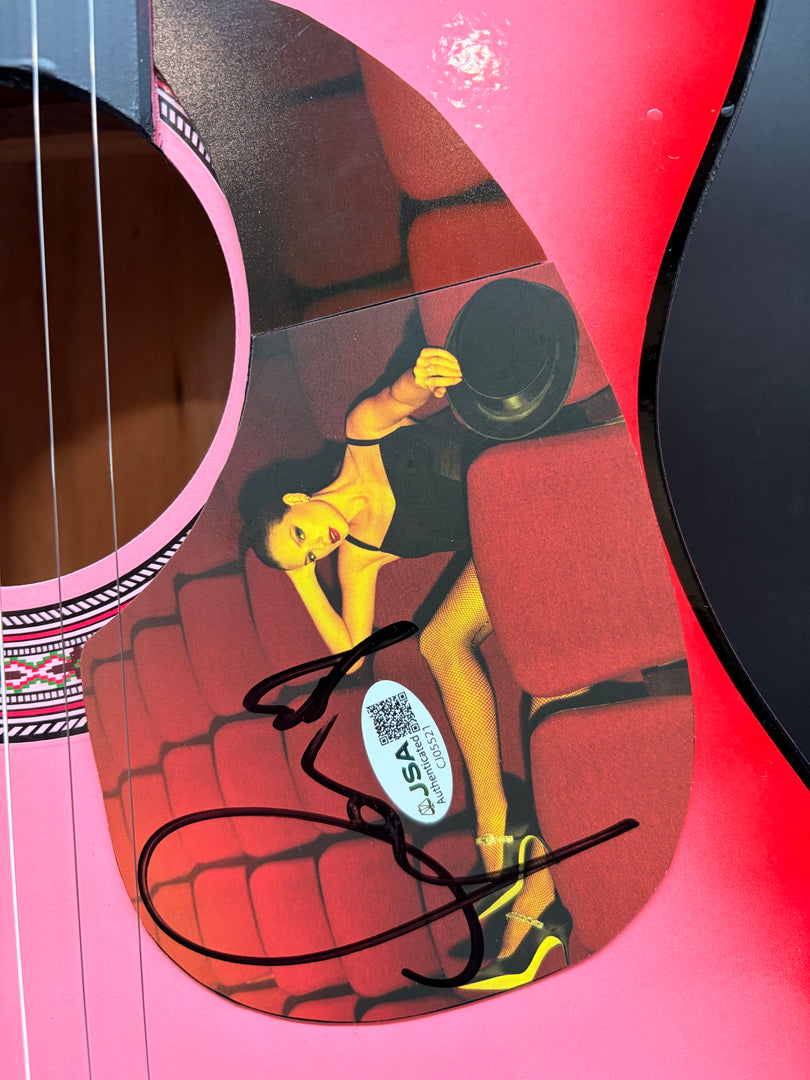 Taylor Swift - Life of a Showgirl Autographed Pink Guitar