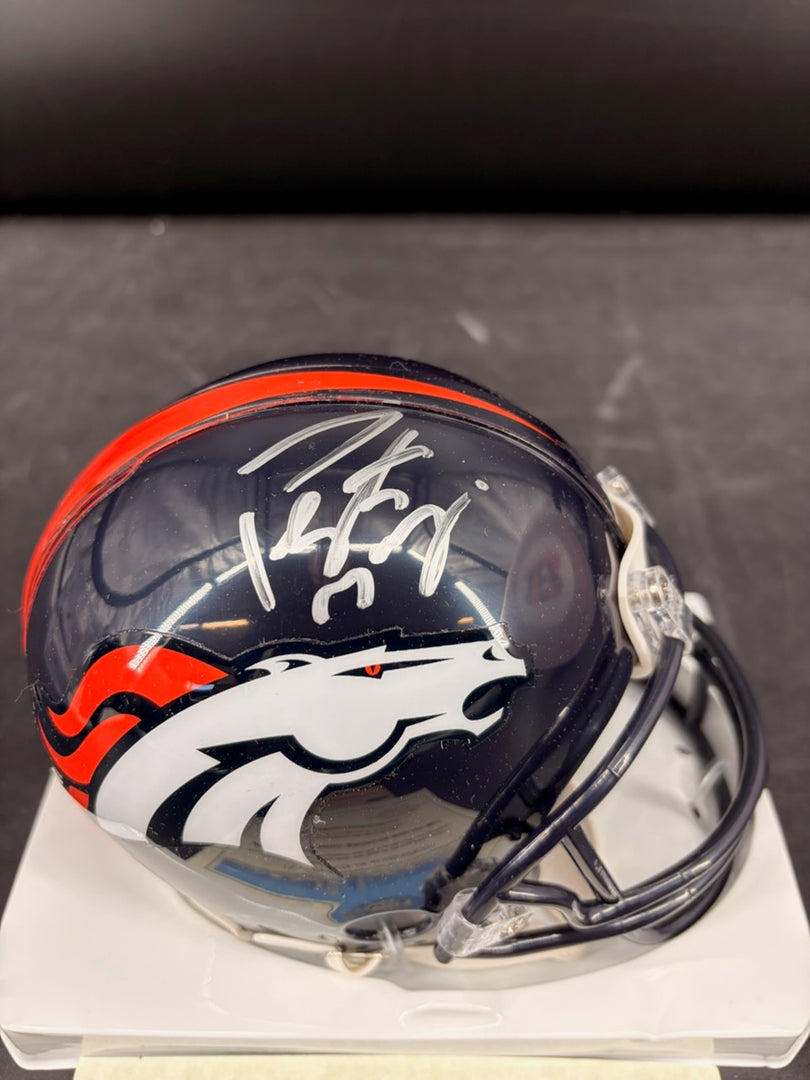 Peyton Manning - Denver Broncos - Autographed Mini Helmet