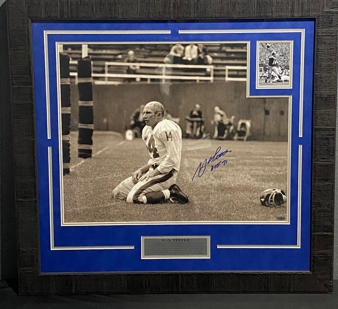 Y.A. Tittle - New York Giants - Autographed Framed Photo