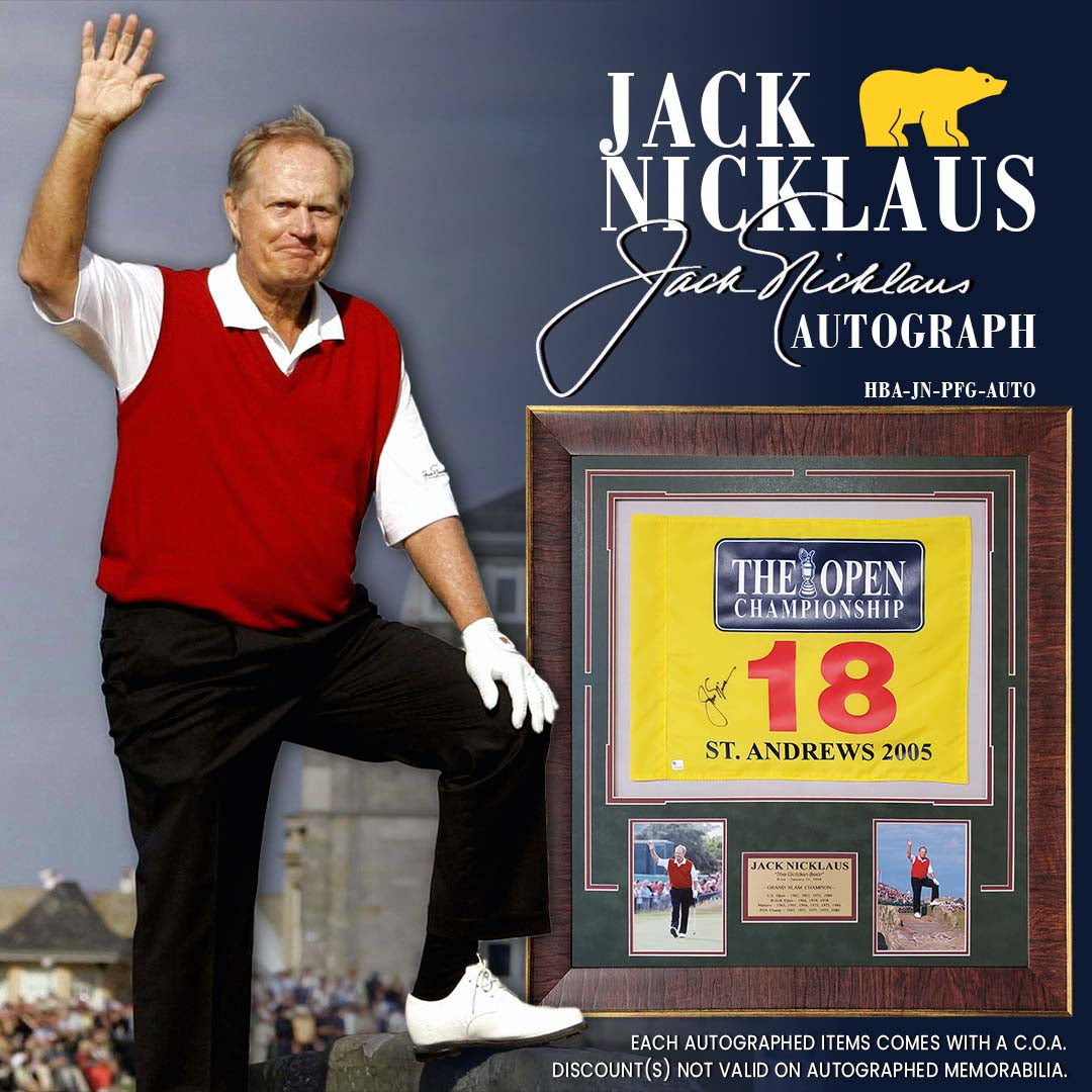 Jack Nicklaus – Autographed 2005 British Open Pin Flag - SOLD!
