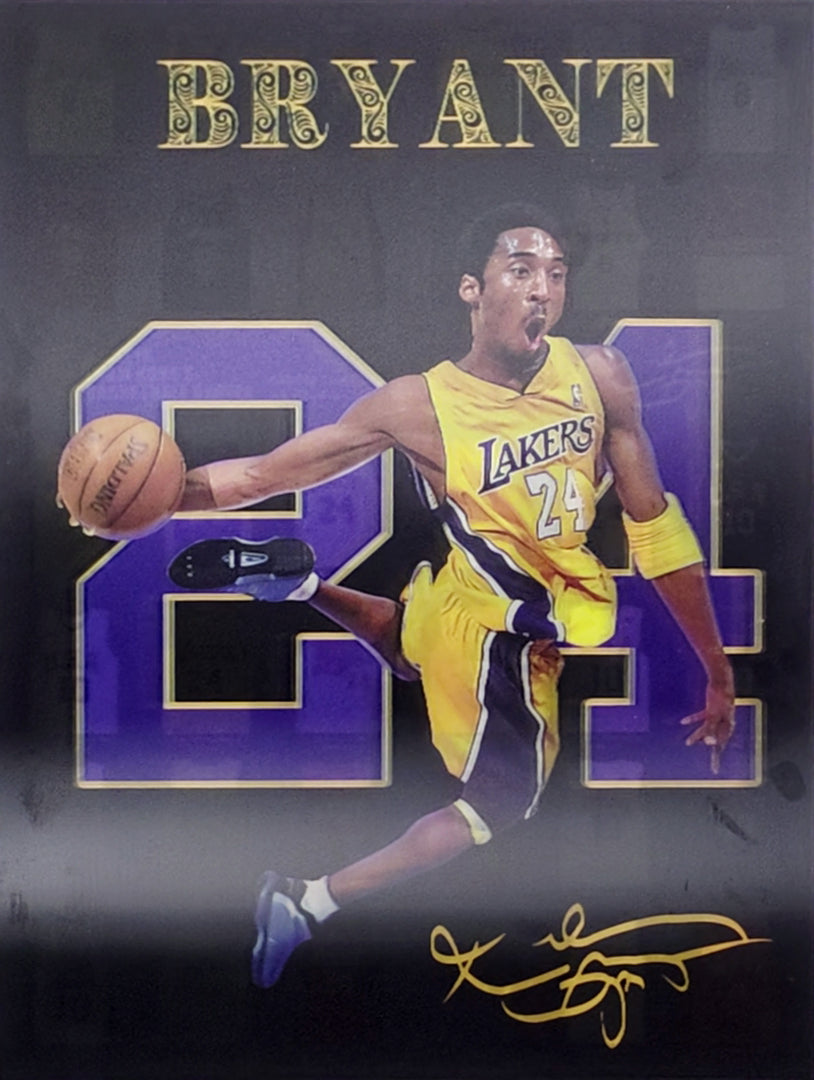 Kobe Bryant - Los Angeles Lakers - Framed 3D Holographic with Facsimile Signature