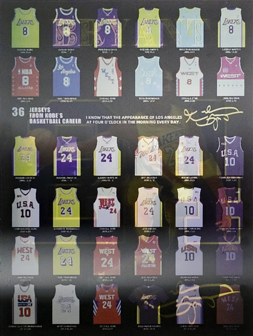Kobe Bryant - Los Angeles Lakers - Framed 3D Holographic with Facsimile Signature
