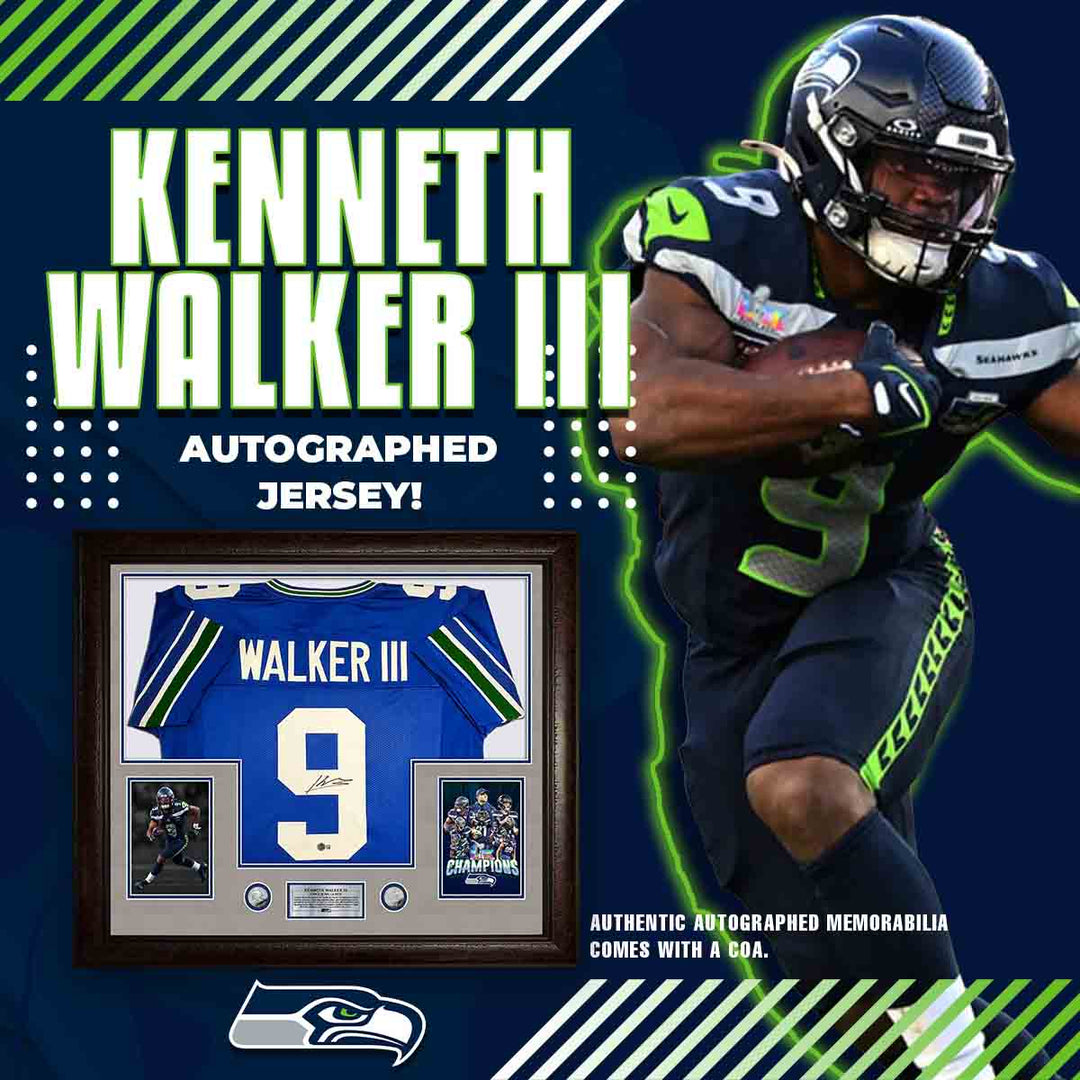 Kenneth Walker - Seattle Seahawks - Autographed Jersey with Commemorative Coins