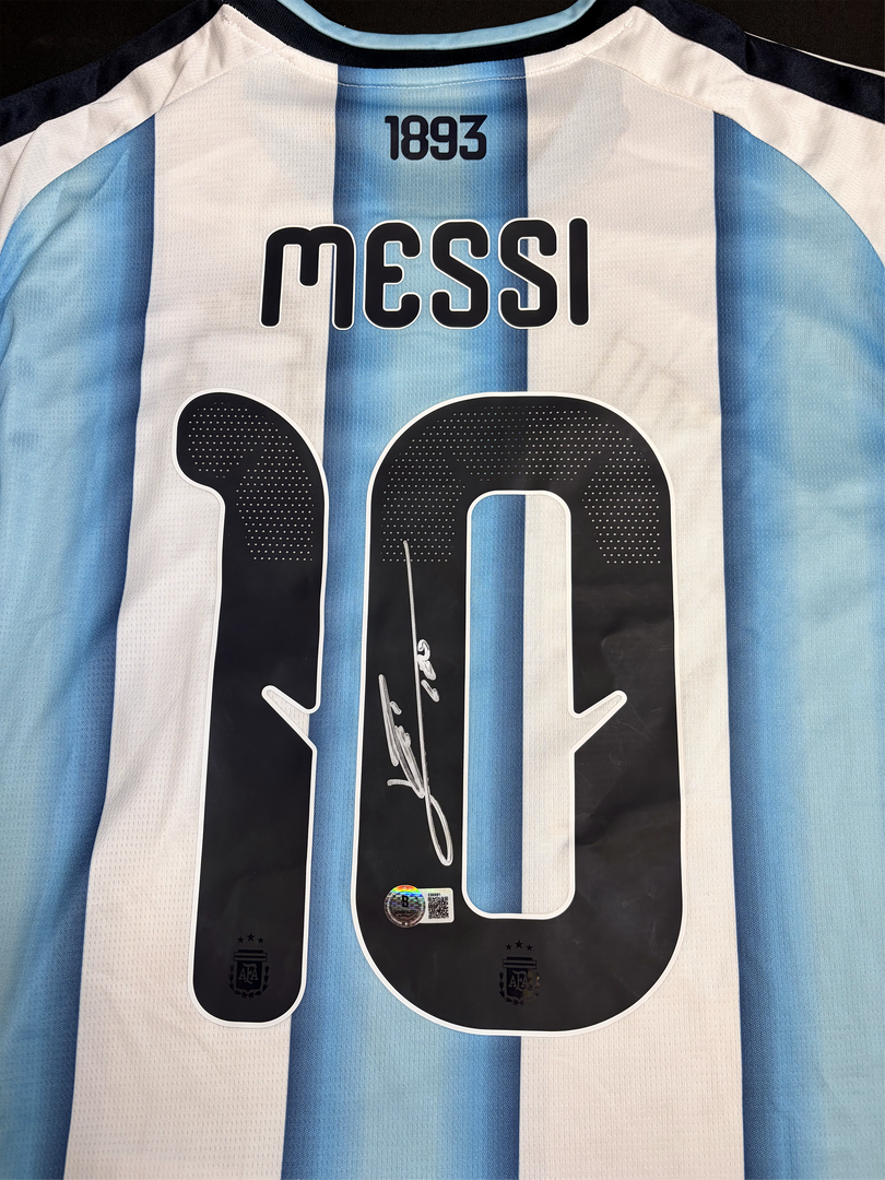 Lionel Messi - Argentina Number 10 Autographed Framed Jersey