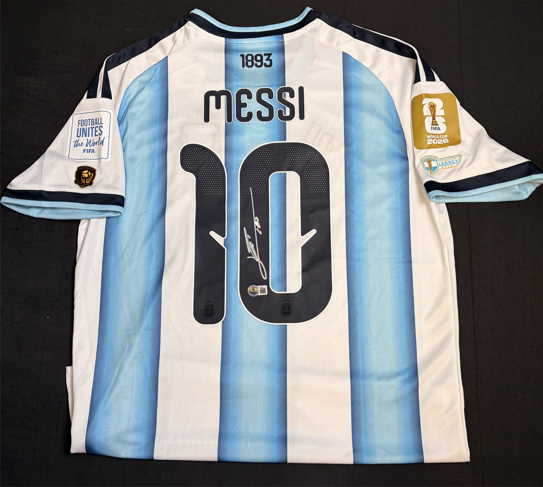 Lionel Messi - Argentina Number 10 Autographed Framed Jersey