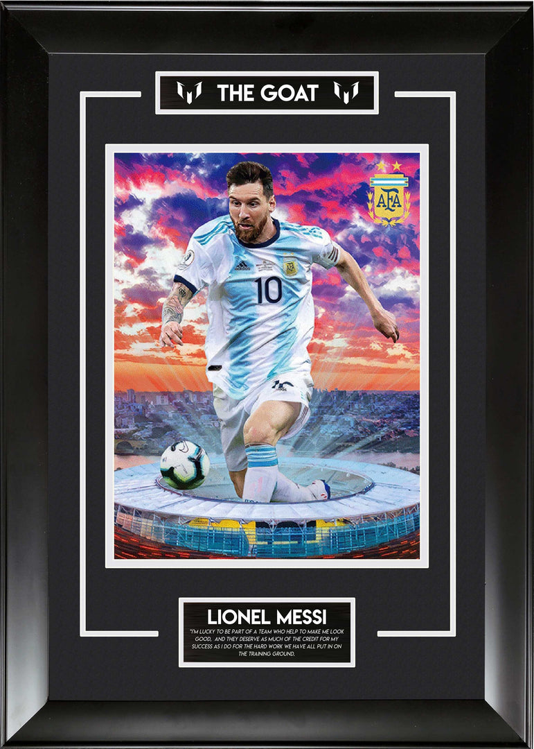 Lionel Messi - The GOAT - Framed 3D Holographic