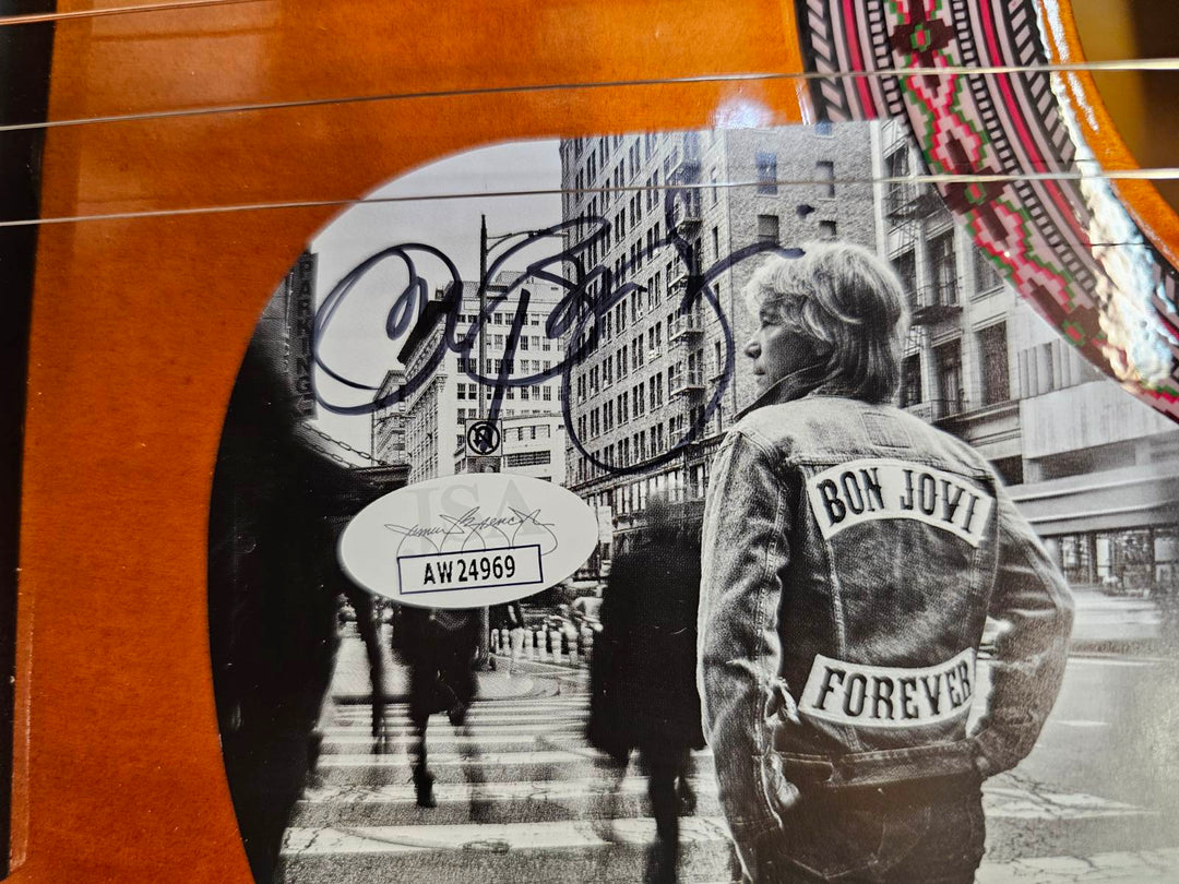 Bon Jovi - Autographed Guitar in Shadowbox