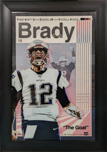 Load image into Gallery viewer, Tom Brady - New England Patriots - Mid-Century Art - Glass Print
