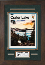 Load image into Gallery viewer, Crater Lake National Park - Mid-Century Art (Green)
