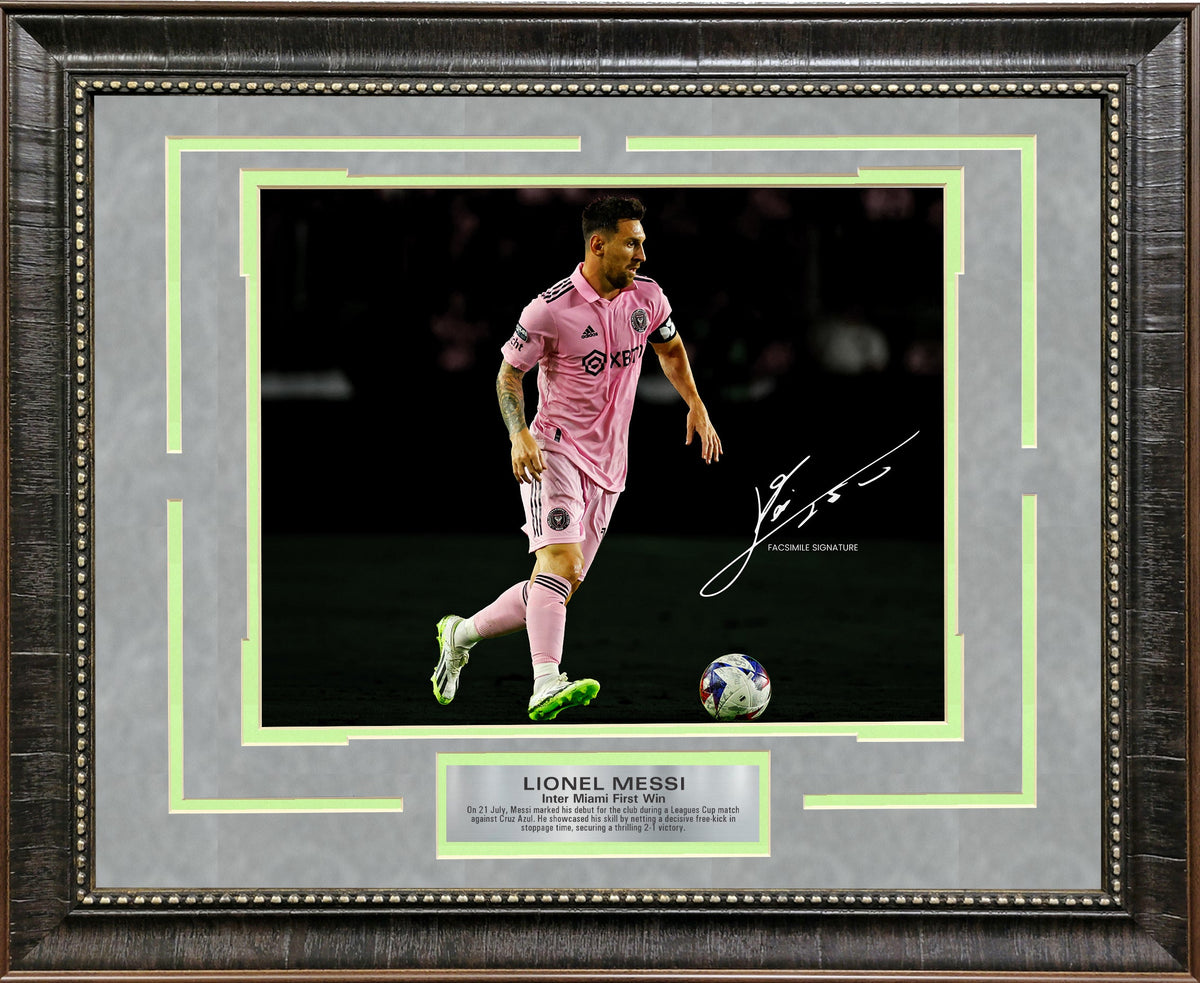 Lionel Messi Foto Mit Signatur | 25,4x20,3cm Passepartout - Vorgedruckte Unterschrift