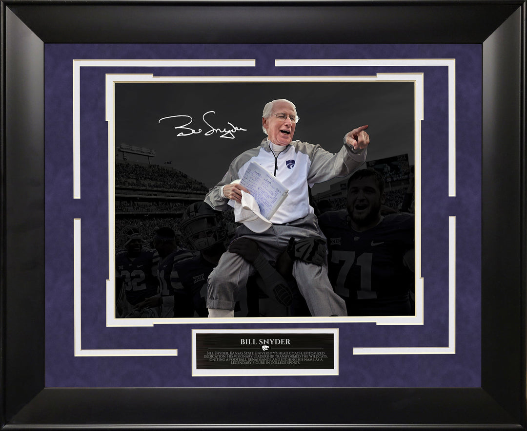 Bill Snyder - Kansas State Football Coach - Spotlight with Facsimile Signature