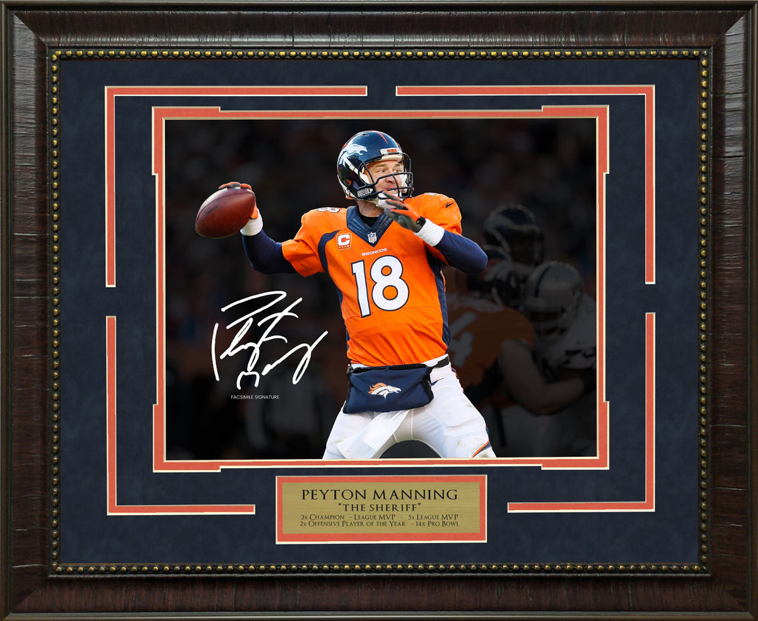 Peyton Manning - Spotlight with Facsimile Signature