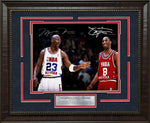 Load image into Gallery viewer, Michael and Kobe All-Star Spotlight with Facsimile Signatures
