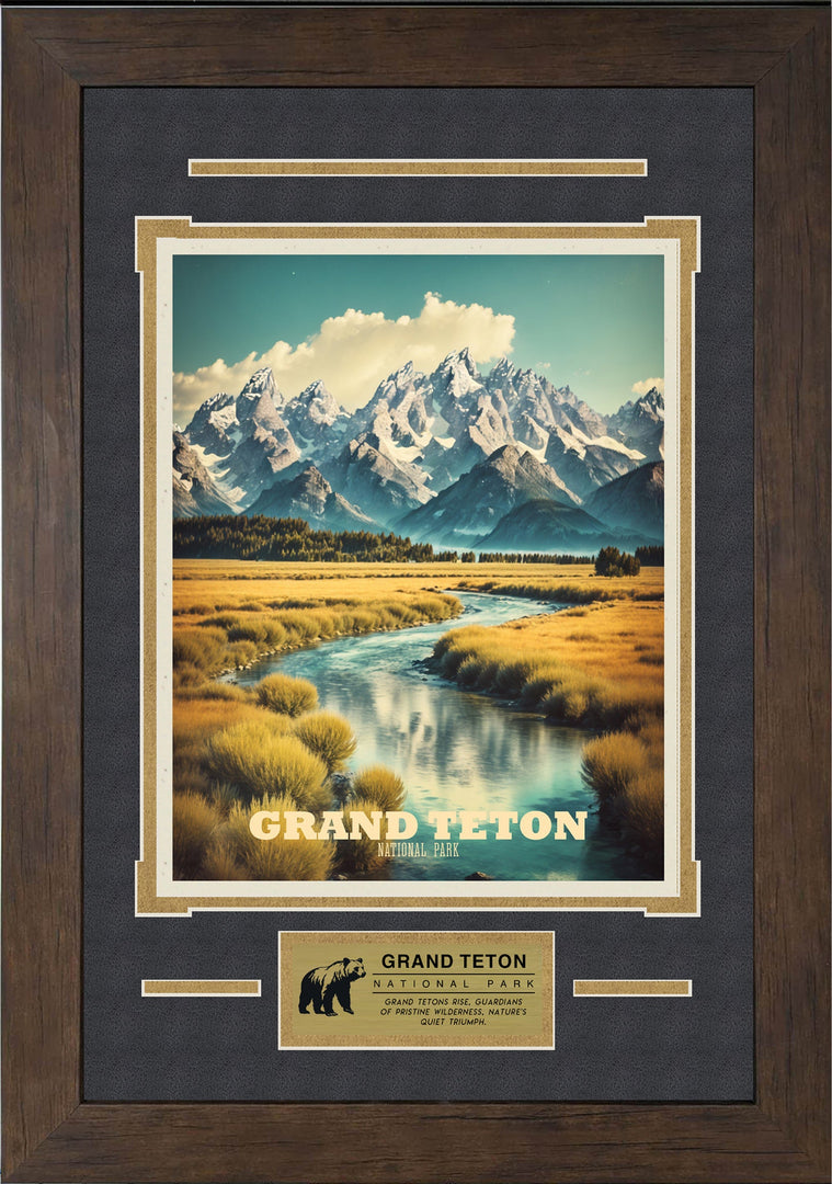 Grand Teton National Park Vintage Art