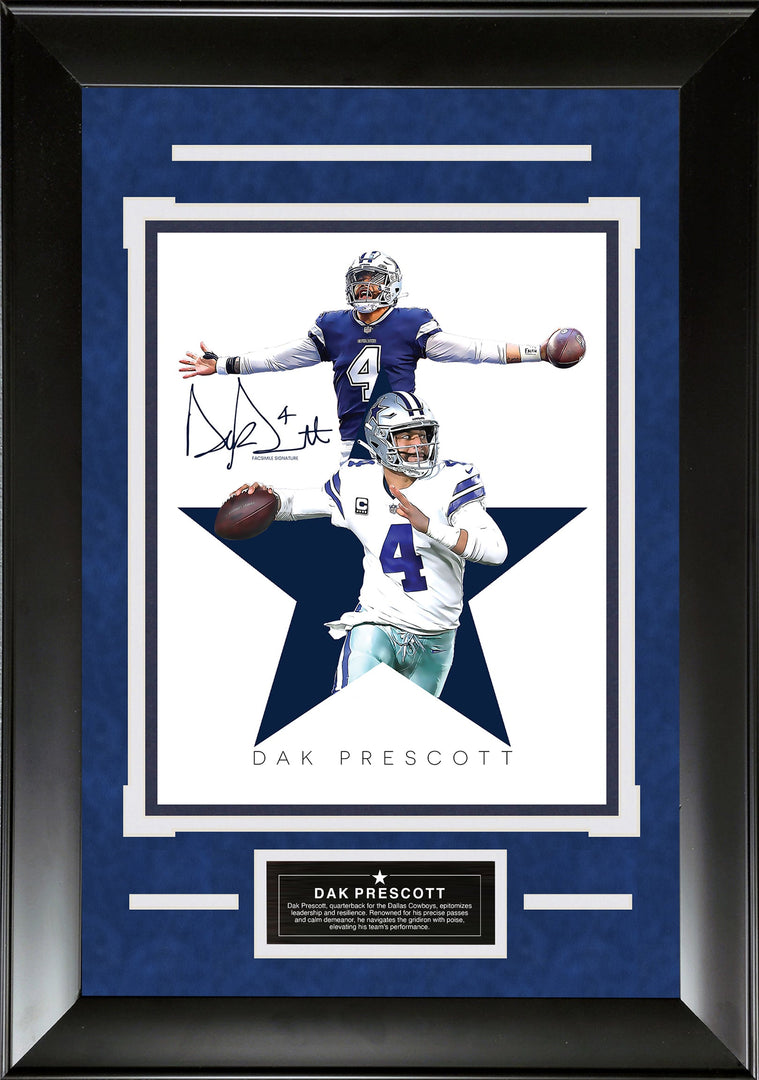 Dak Prescott - Dallas Cowboys - "Dalls Star" with Facsimile Signature