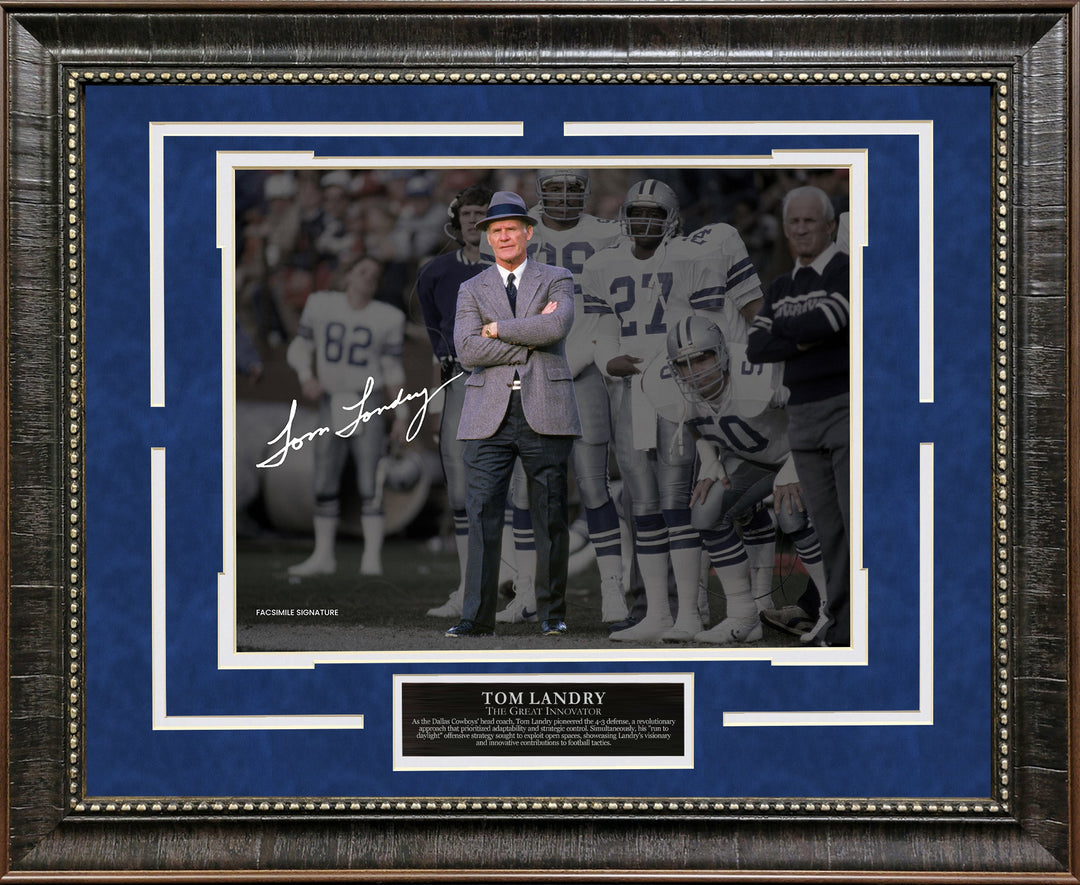 Tom Landry - The Great Innovator - Spotlight with Facsimile Signature